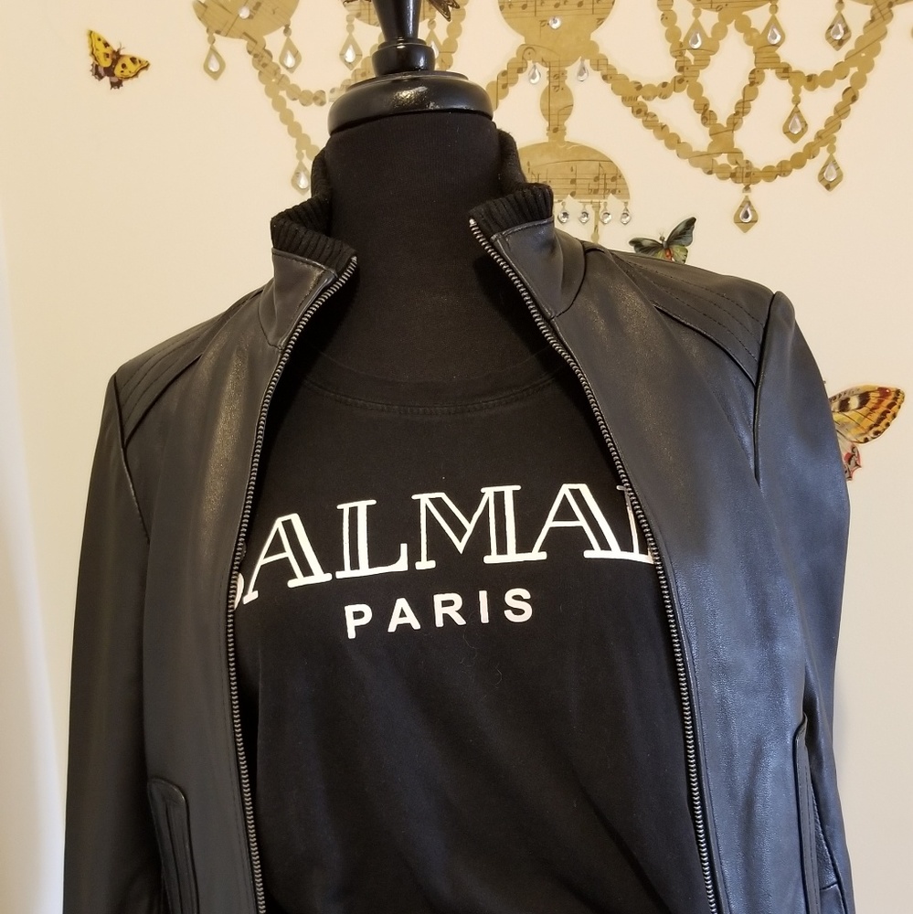 Leather boxer jacket